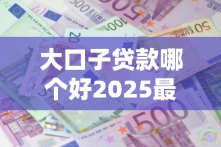 大口子贷款哪个好2025最新推荐