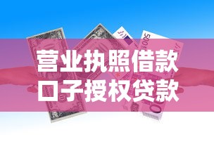 营业执照借款口子授权贷款攻略
