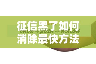 征信黑了如何消除最快方法