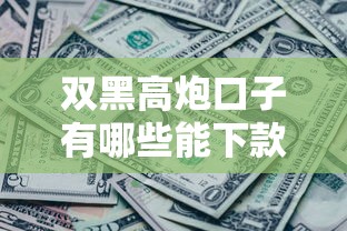 双黑高炮口子有哪些能下款