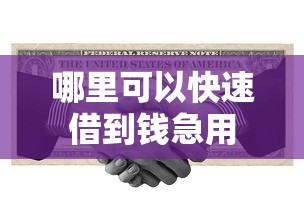 哪里可以快速借到钱急用 哪里可以快速借到钱急用