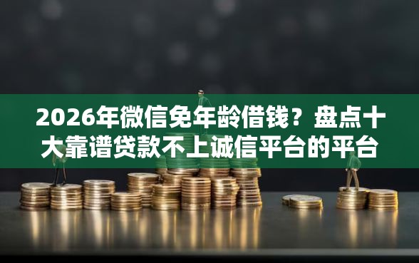 2026年微信免年龄借钱？盘点十大靠谱贷款不上诚信平台的平台