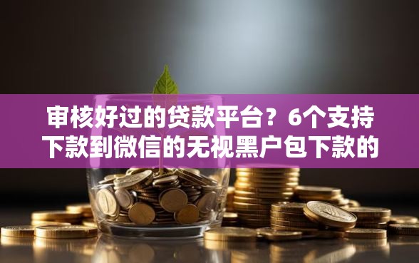 审核好过的贷款平台?6个支持下款到微信的无视黑户包下款的口子 审核好过的贷款平台?6个支持下款到微信的无视黑户包下款的口子