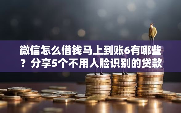 微信怎么借钱马上到账6有哪些？分享5个不用人脸识别的贷款平台