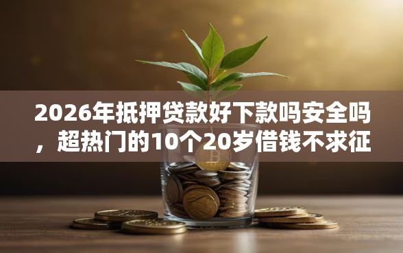 2026年抵押贷款好下款吗安全吗，超热门的10个20岁借钱不求征信速借口子推荐