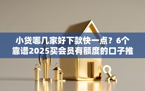 小贷哪几家好下款快一点？6个靠谱2025买会员有额度的口子推荐