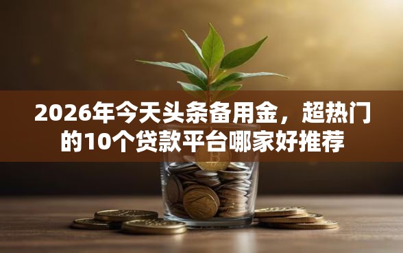 2026年今天头条备用金,超热门的10个贷款平台哪家好推荐 2026年今天头条备用金,超热门的10个贷款平台哪家好推荐
