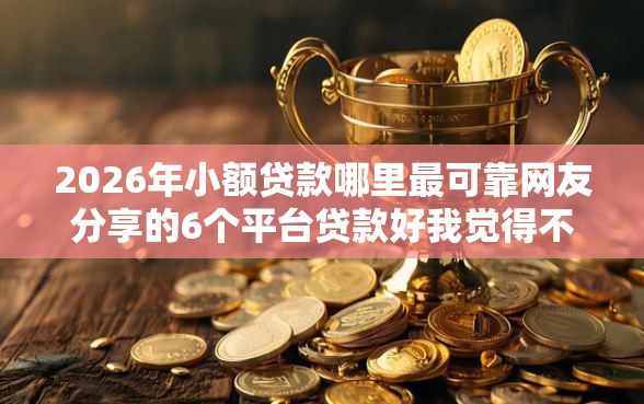 2026年小额贷款哪里最可靠网友分享的6个平台贷款好我觉得不错！