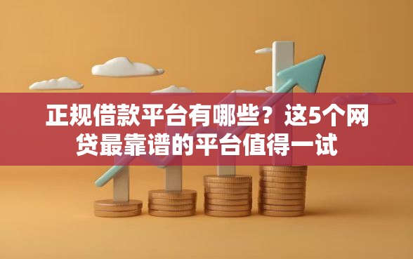 正规借款平台有哪些?这5个网贷最靠谱的平台值得一试 正规借款平台有哪些?这5个网贷最靠谱的平台值得一试