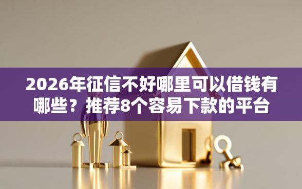 2026年征信不好哪里可以借钱有哪些？推荐8个容易下款的平台