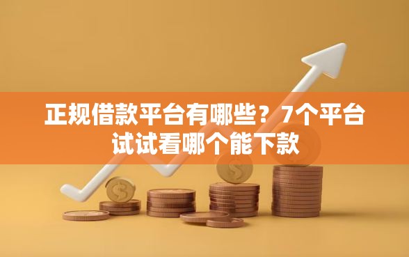 正规借款平台有哪些？7个平台试试看哪个能下款