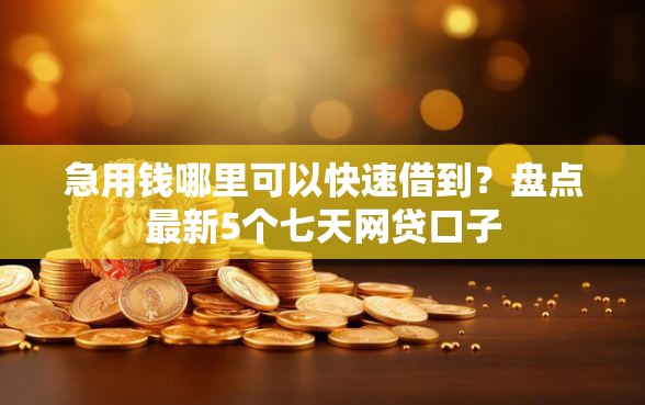 急用钱哪里可以快速借到?盘点最新5个七天网贷口子 急用钱哪里可以快速借到?盘点最新5个七天网贷口子