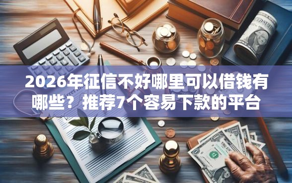 2026年征信不好哪里可以借钱有哪些？推荐7个容易下款的平台