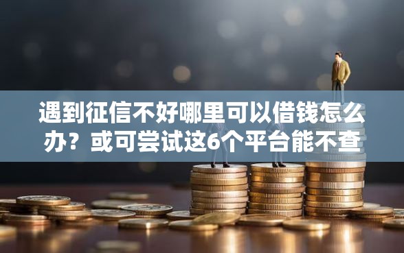 遇到征信不好哪里可以借钱怎么办?或可尝试这6个平台能不查征信直接看出来借款额度 遇到征信不好哪里可以借钱怎么办?或可尝试这6个平台能不查征信直接看出来借款额度