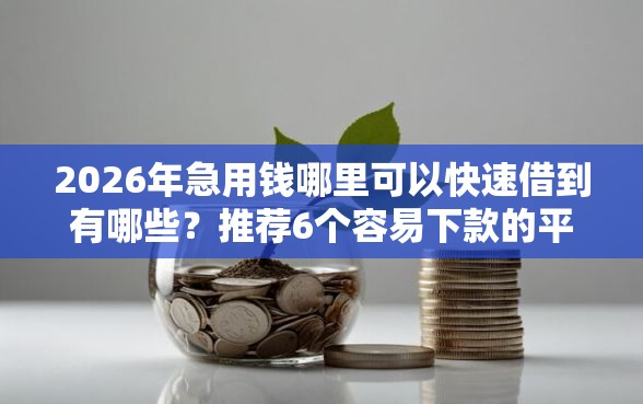 2026年急用钱哪里可以快速借到有哪些?推荐6个容易下款的平台 2026年急用钱哪里可以快速借到有哪些?推荐6个容易下款的平台