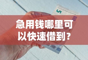 急用钱哪里可以快速借到？2026最新测评10个大学生借钱的正规平台