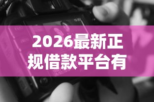2026最新正规借款平台有哪些（支持微信），8个黑到不能再黑都能下款的口子无私分享