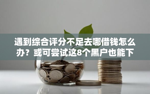遇到综合评分不足去哪借钱怎么办？或可尝试这8个黑户也能下款的软件