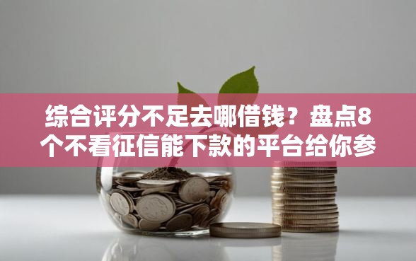 综合评分不足去哪借钱？盘点8个不看征信能下款的平台给你参考
