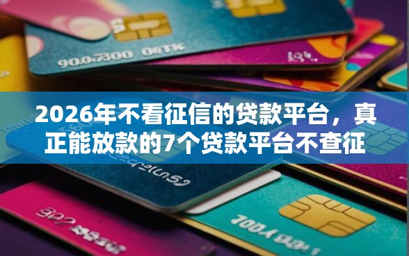 2026年不看征信的贷款平台,真正能放款的7个贷款平台不查征信推荐 2026年不看征信的贷款平台,真正能放款的7个贷款平台不查征信推荐