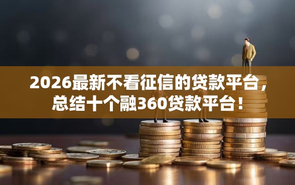 2026最新不看征信的贷款平台，总结十个融360贷款平台！