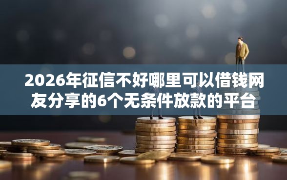 2026年征信不好哪里可以借钱网友分享的6个无条件放款的平台5w我觉得不错！
