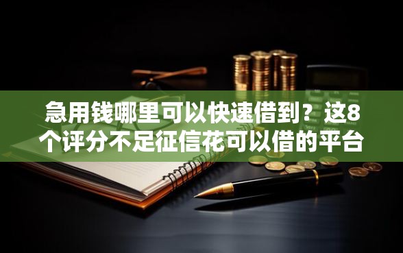 急用钱哪里可以快速借到？这8个评分不足征信花可以借的平台值得一试