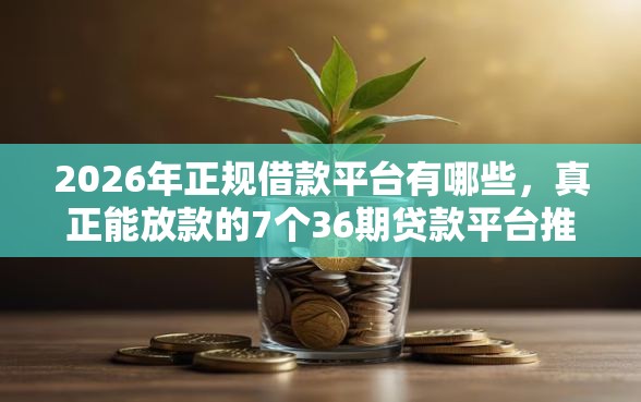 2026年正规借款平台有哪些，真正能放款的7个36期贷款平台推荐