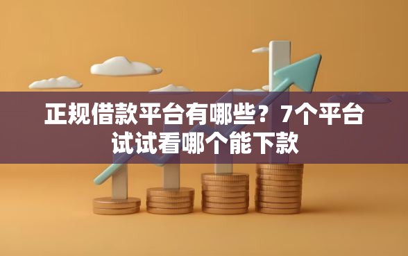 正规借款平台有哪些？7个平台试试看哪个能下款