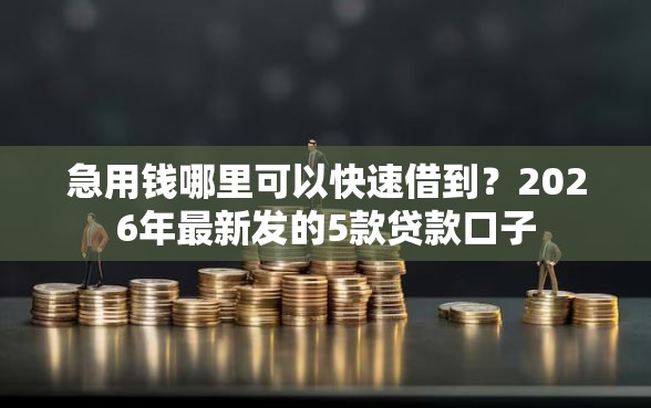 急用钱哪里可以快速借到？2026年最新发的5款贷款口子
