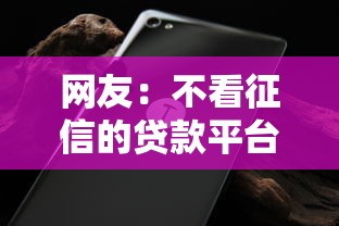 网友:不看征信的贷款平台?求介绍几款手机网贷平台好 网友:不看征信的贷款平台?求介绍几款手机网贷平台好