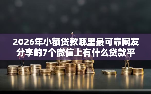 2026年小额贷款哪里最可靠网友分享的7个微信上有什么贷款平台我觉得不错！