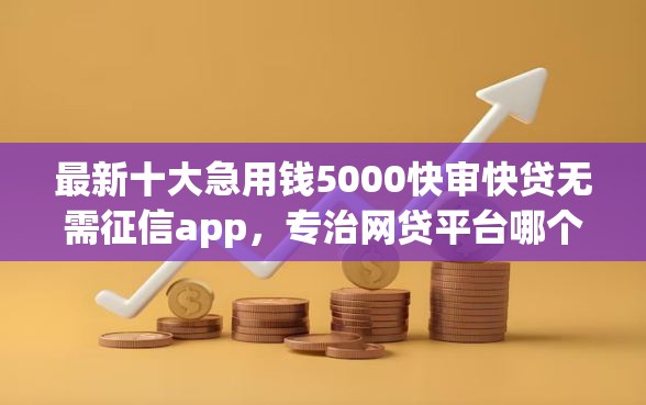 最新十大急用钱5000快审快贷无需征信app，专治网贷平台哪个好下款