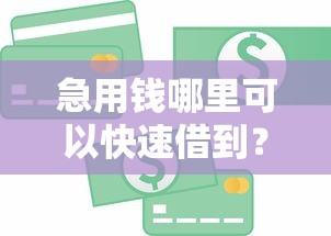 急用钱哪里可以快速借到？这6个网上都贷款平台可以试试