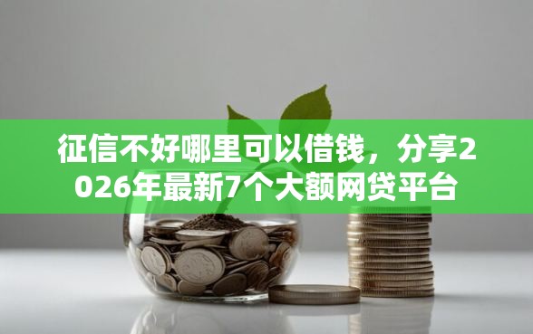 征信不好哪里可以借钱,分享2026年最新7个大额网贷平台 征信不好哪里可以借钱,分享2026年最新7个大额网贷平台