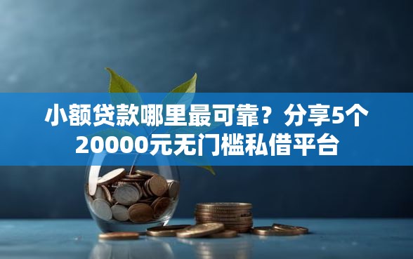 小额贷款哪里最可靠？分享5个20000元无门槛私借平台