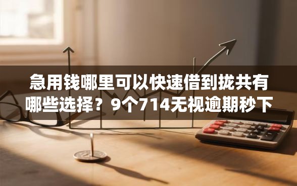 急用钱哪里可以快速借到拢共有哪些选择？9个714无视逾期秒下的app详解