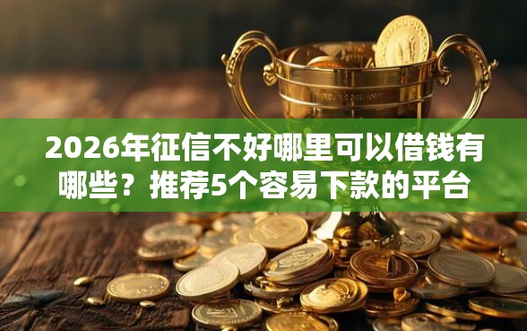 2026年征信不好哪里可以借钱有哪些？推荐5个容易下款的平台