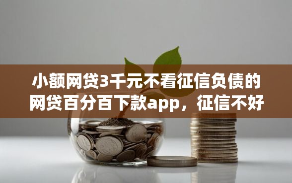 小额网贷3千元不看征信负债的网贷百分百下款app，征信不好哪里可以借钱的7个平台介绍