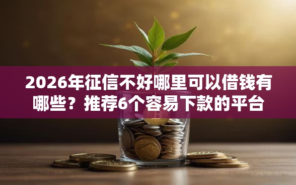 2026年征信不好哪里可以借钱有哪些？推荐6个容易下款的平台