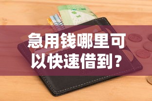急用钱哪里可以快速借到？2026最新测评10个不看征信小额借钱的口子