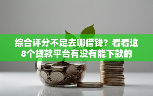 综合评分不足去哪借钱？看看这8个贷款平台有没有能下款的