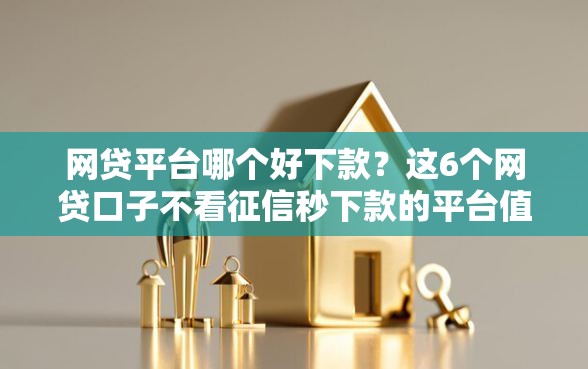 网贷平台哪个好下款？这6个网贷口子不看征信秒下款的平台值得一试