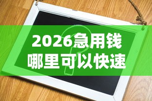 2026急用钱哪里可以快速借到，差20000元就选这7个平台