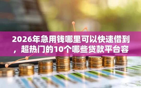 2026年急用钱哪里可以快速借到，超热门的10个哪些贷款平台容易下款推荐