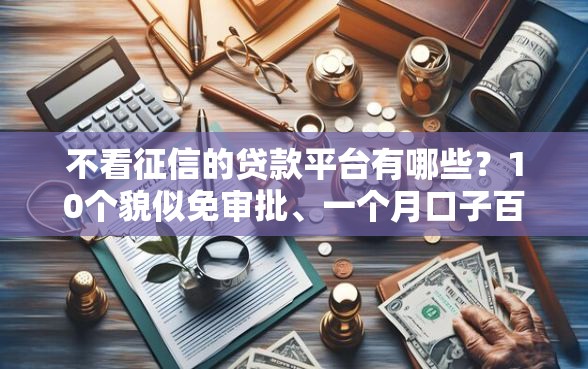 不看征信的贷款平台有哪些？10个貌似免审批、一个月口子百分百下款的平台合集
