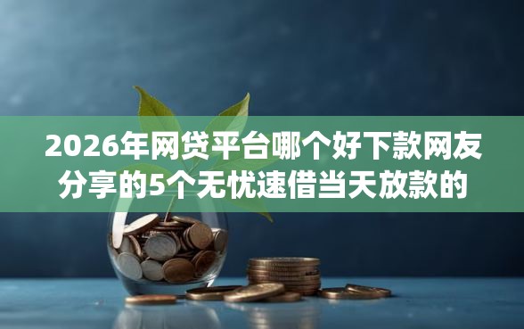 2026年网贷平台哪个好下款网友分享的5个无忧速借当天放款的app我觉得不错! 2026年网贷平台哪个好下款网友分享的5个无忧速借当天放款的app我觉得不错!