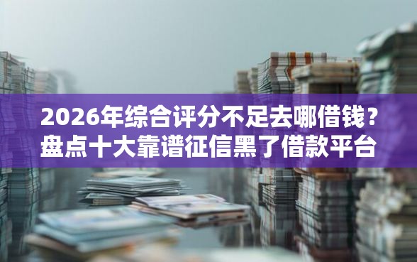 2026年综合评分不足去哪借钱？盘点十大靠谱征信黑了借款平台可以借钱应急
