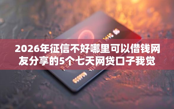 2026年征信不好哪里可以借钱网友分享的5个七天网贷口子我觉得不错！