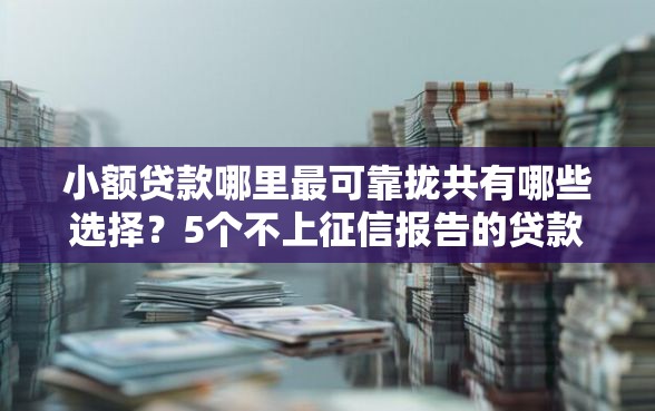小额贷款哪里最可靠拢共有哪些选择？5个不上征信报告的贷款软件详解